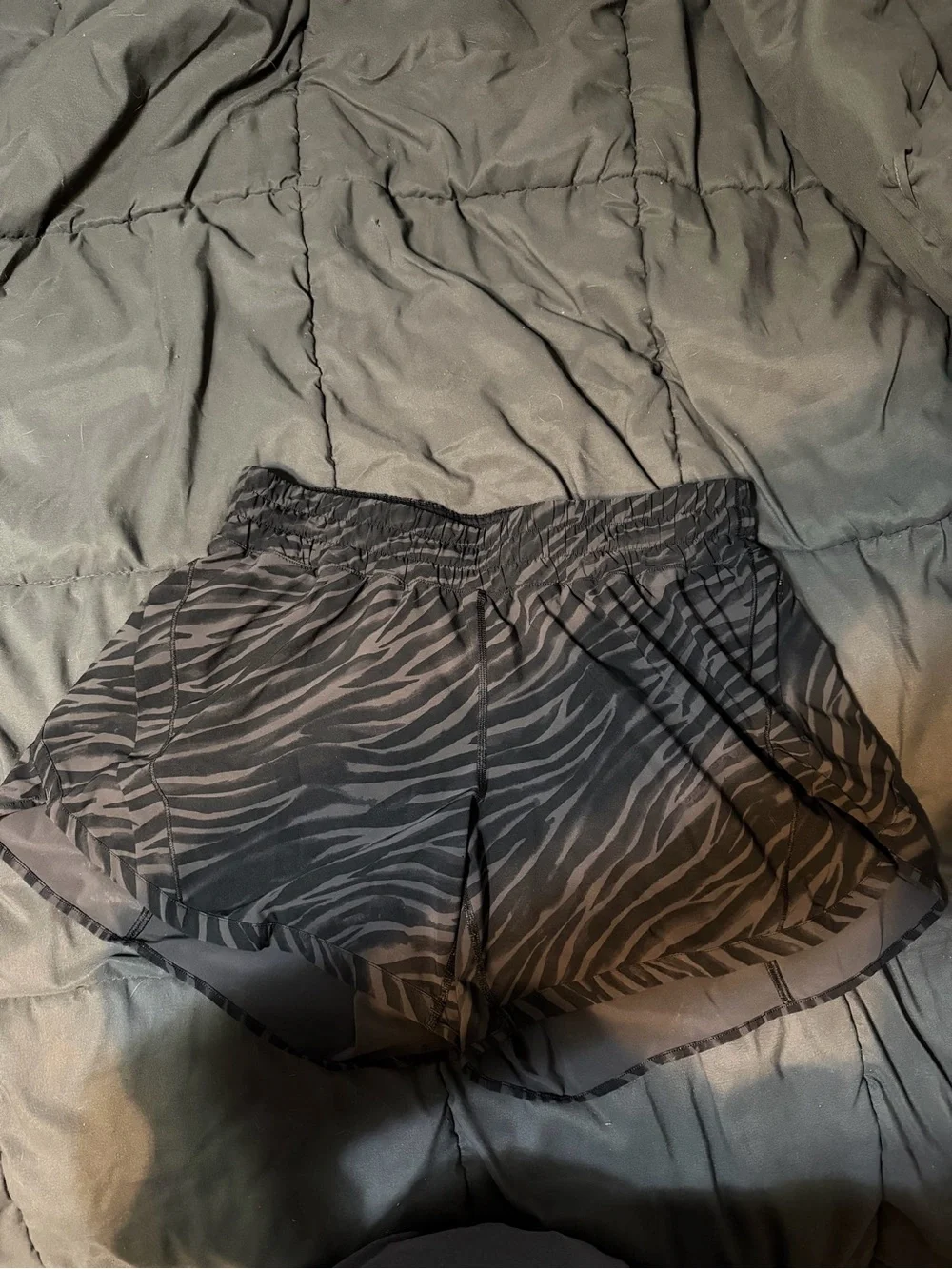 lululemon athletica Black Zebra-Pattern Athletic Shorts